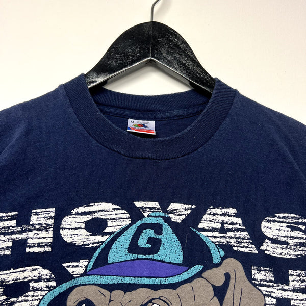 Vintage 90s Georgetown Hoyas University Navy Graphic T-Shirt Size M