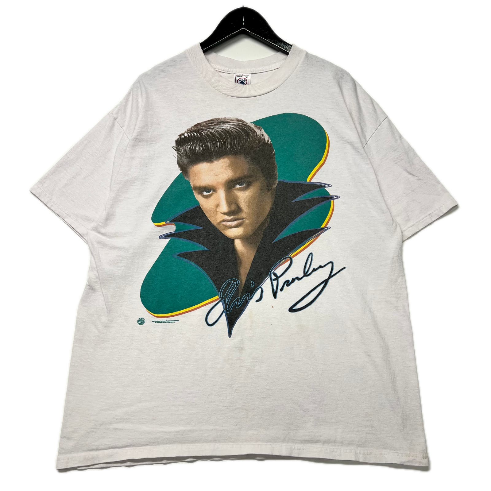 Vintage 1996 Elvis Presley Graphic White T-Shirt Size XL Pro Delta