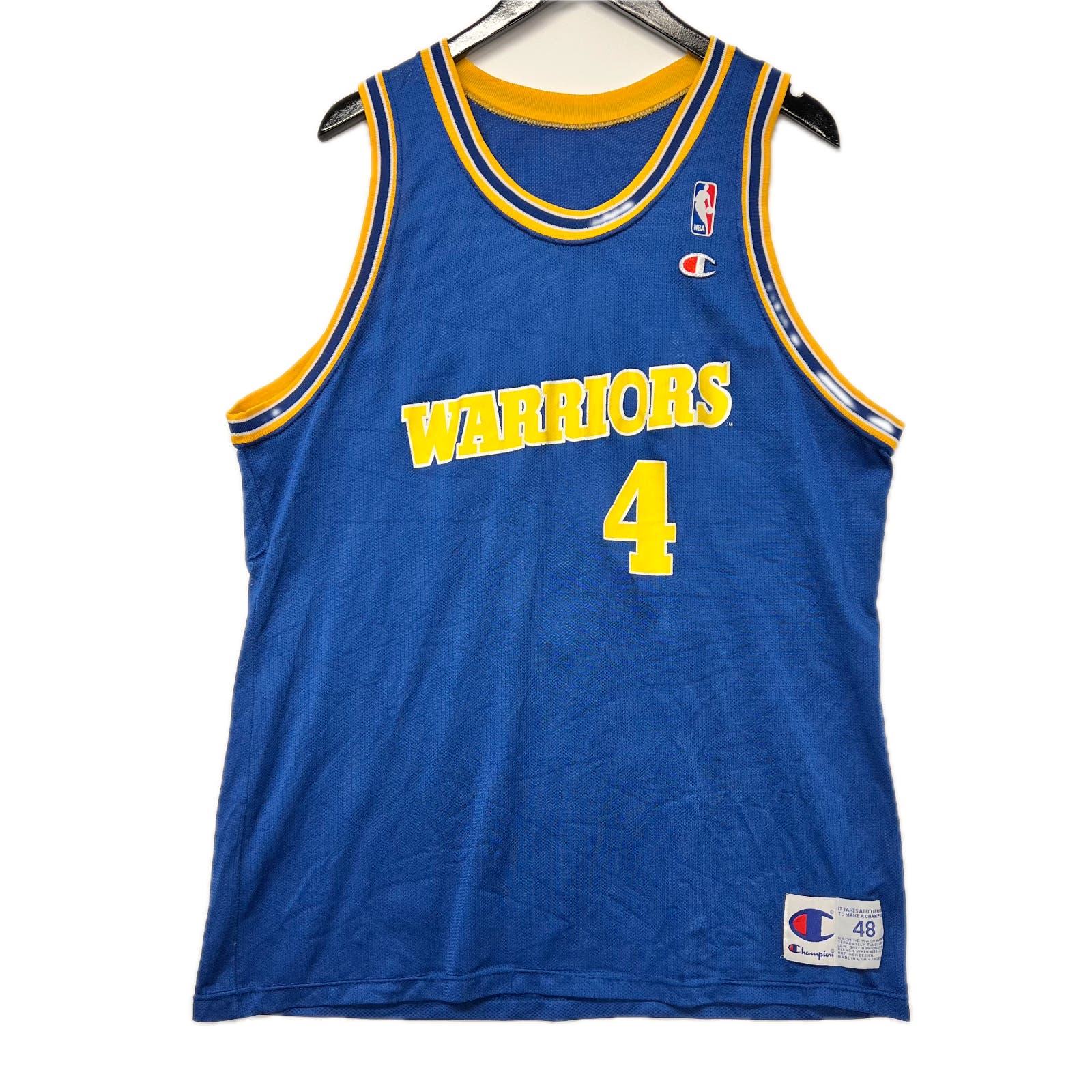 Vintage NBA Golden State Warriors Chris Webber #4 Champion Jersey Size 48 USA