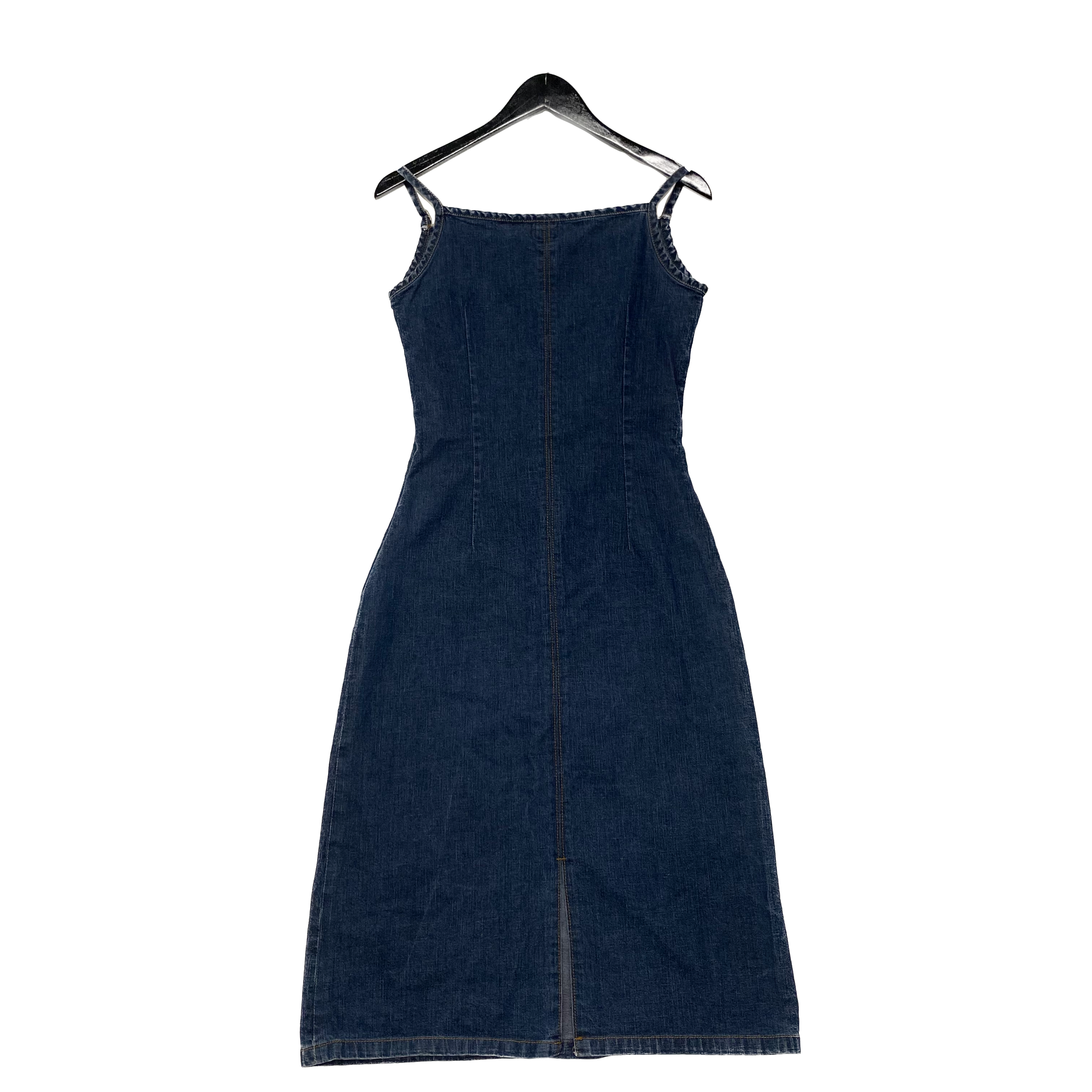 Vintage 90s Lee Jeans Long Denim Dress With Small Pocket Detail Size S