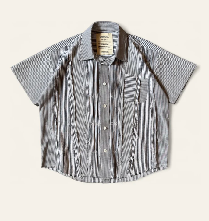 Segment Button Up Size L (Black)