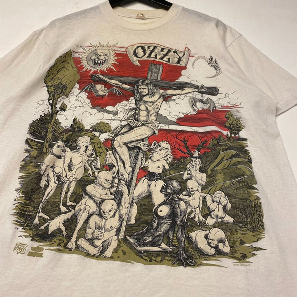 1991 Ozzy Osbourne Backstage Pass T-shirt Size L