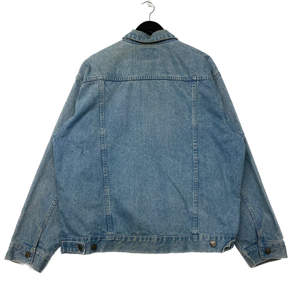Vintage 90s Pepsi Light Wash Denim Jacket Size L Jean Jacket