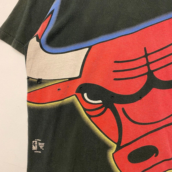 Vintage 90s NBA Chicago Bulls Black T-shirt Size L Salem