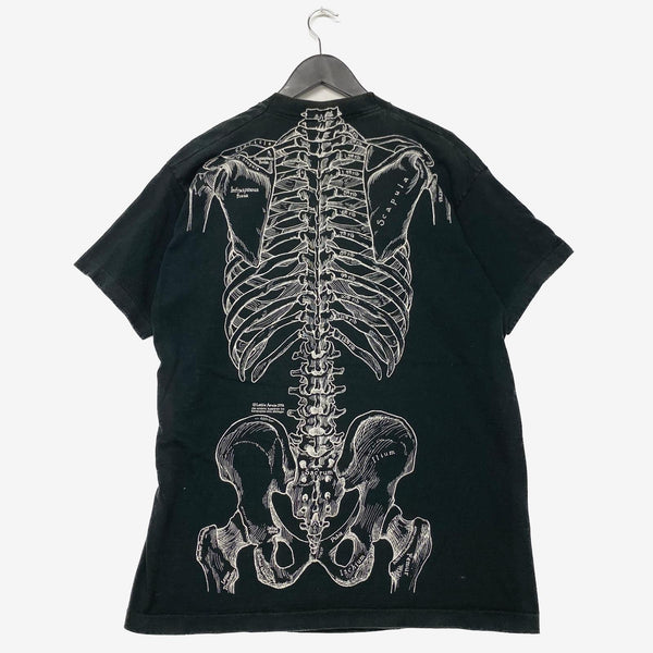 Vintage Skeleton Black T-shirt Size XL Y2K 90s Leslie Arwin Anatomy Fine Art Tee