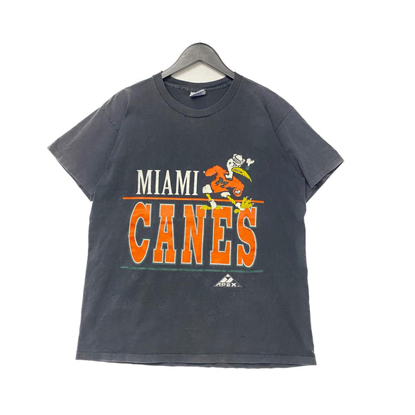 Vintage Miami University Canes 1990s Dark Gray T-Shirt Size L Made in USA