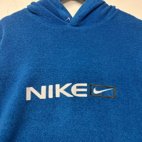 Vintage Y2K Nike Hooded Fleece Sweatshirt Blue Size 2XL Embroidered Swoosh