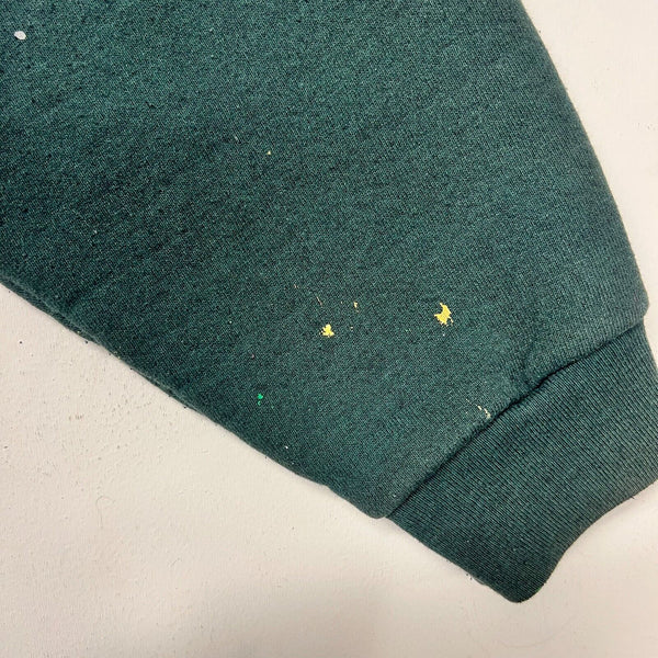 Vintage 90s Polo Ralph Lauren Green Sweatshirt Size XL Faded Distressed