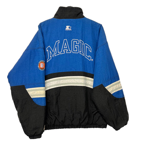 Vintage 90s NBA Orlando Magic Blue Insulated Pullover Jacket Size XL Starter