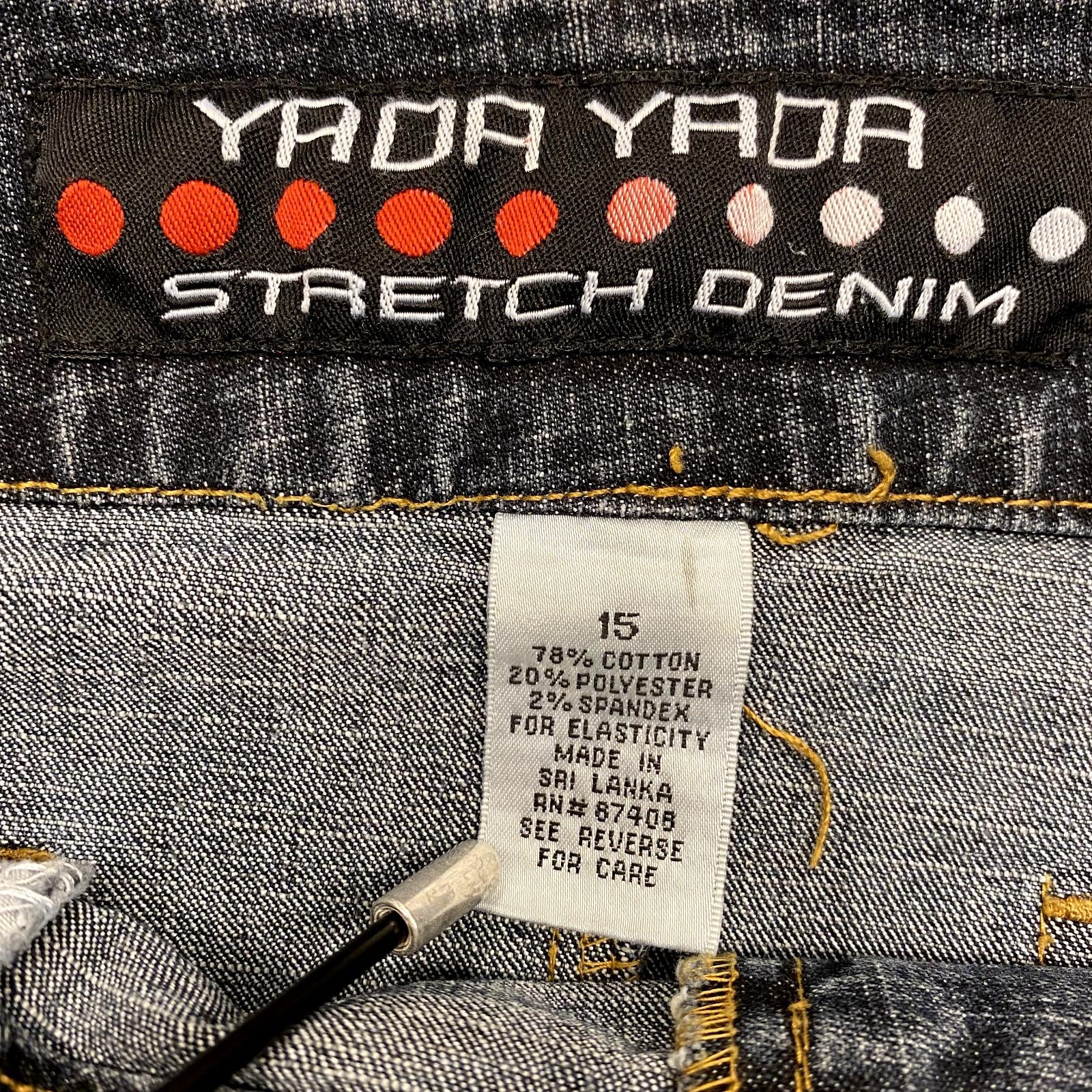 Vintage Y2K Womens Yada Yada Denim Maxi Skirt With Zip Up Pockets Size 15