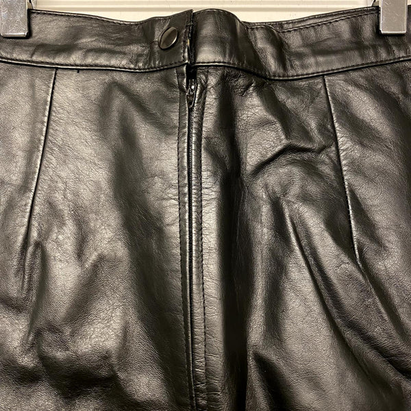 Vintage 1990s Womens Wilson Leather High Wasted Mid Length Skirt Size 6